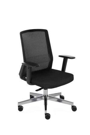 Kontoritool COCO Medley Black | WH | Chrome – must md01 / hõbedane