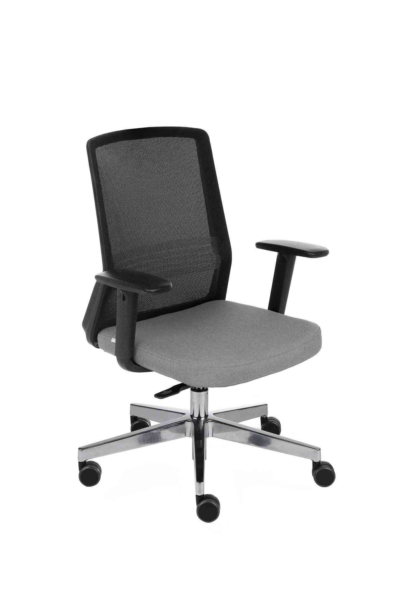 Kontoritool COCO Medley Black | WH | Chrome – hall md05 / must