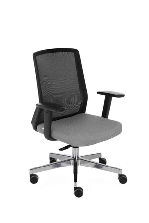 Kontoritool COCO Medley Black | WH | Chrome – hall md05 / must