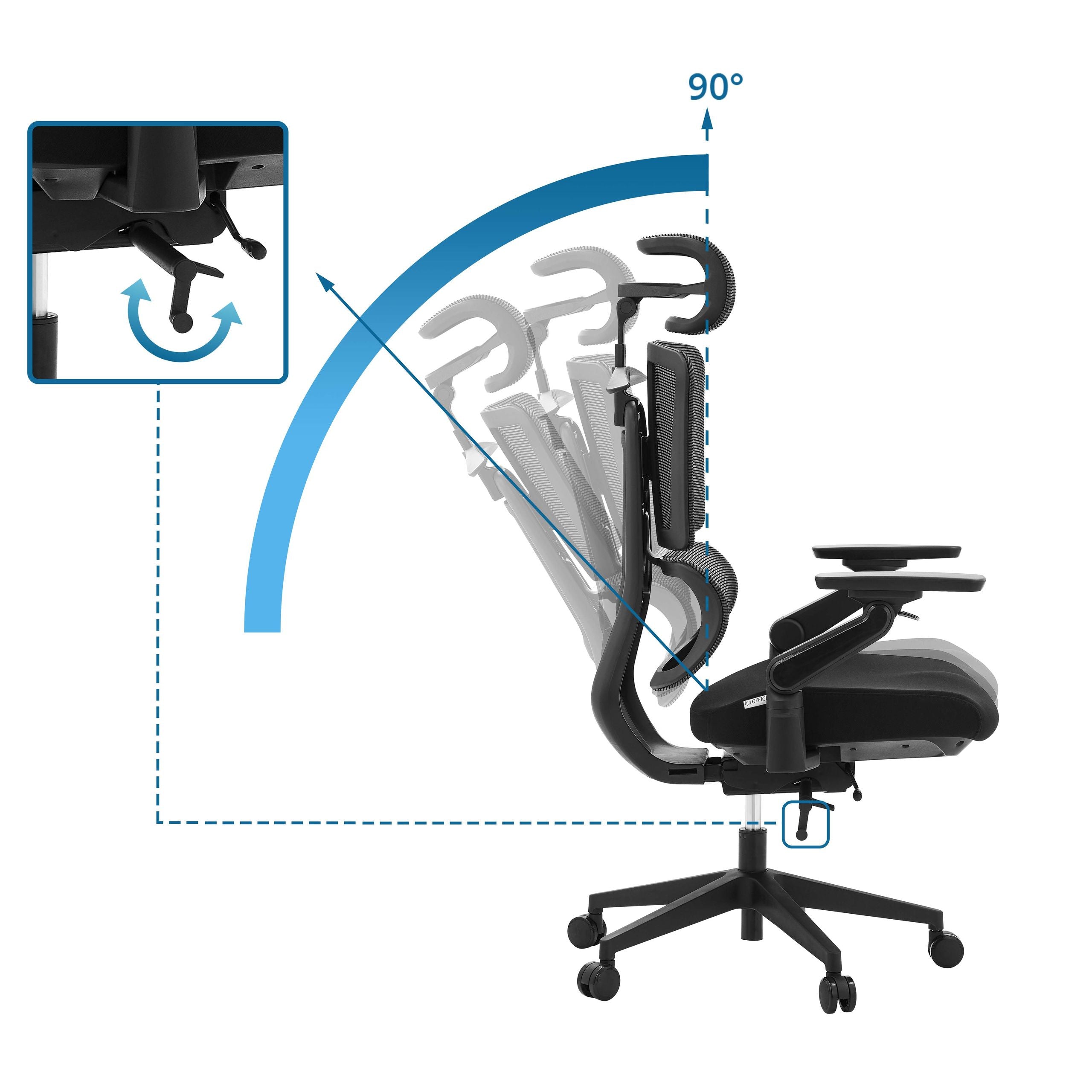 Kontoritool ERGOFLEX GEN3, must