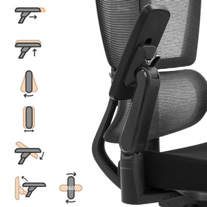Kontoritool ERGOFLEX GEN3, must