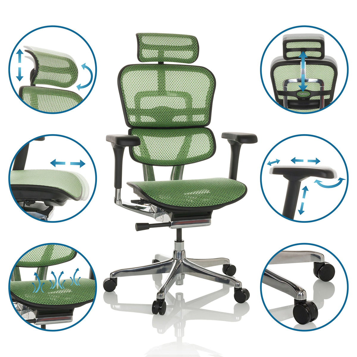 Kontoritool Ergohuman ELITE BS GREEN