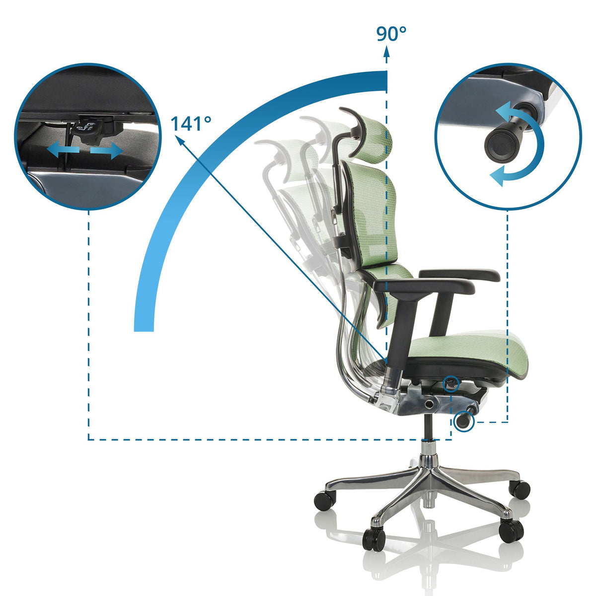 Kontoritool Ergohuman ELITE BS GREEN