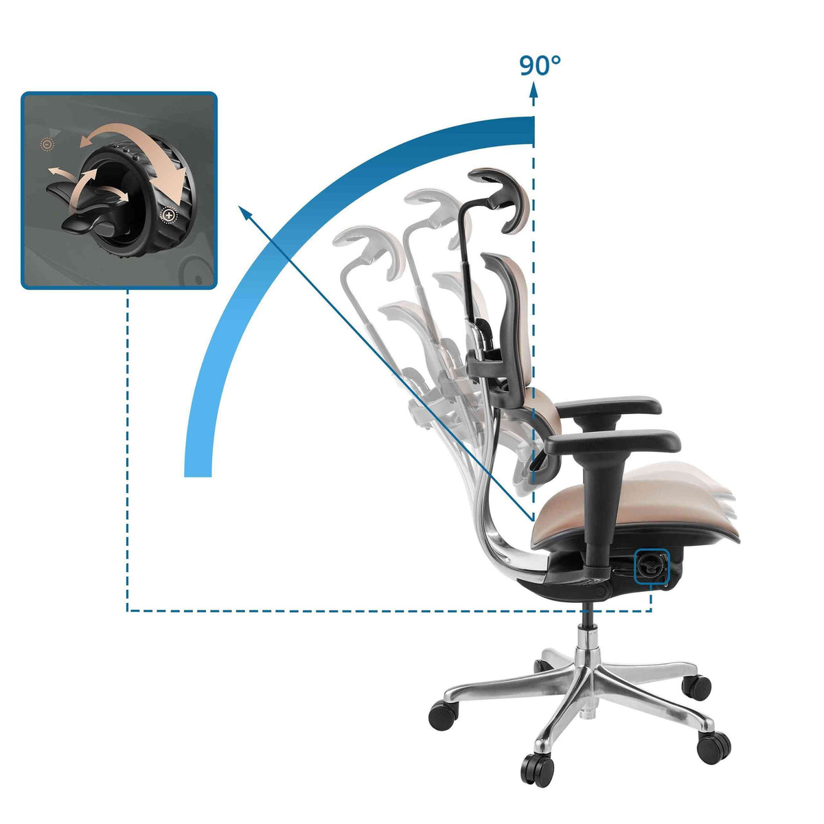 Kontoritool Ergohuman ULTRA GEN2 Leather BROWN