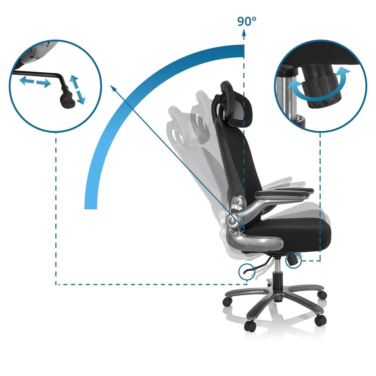 Kontoritool INSTRUCTOR SW I PRO TITAN- XXL, kuni 220 kg