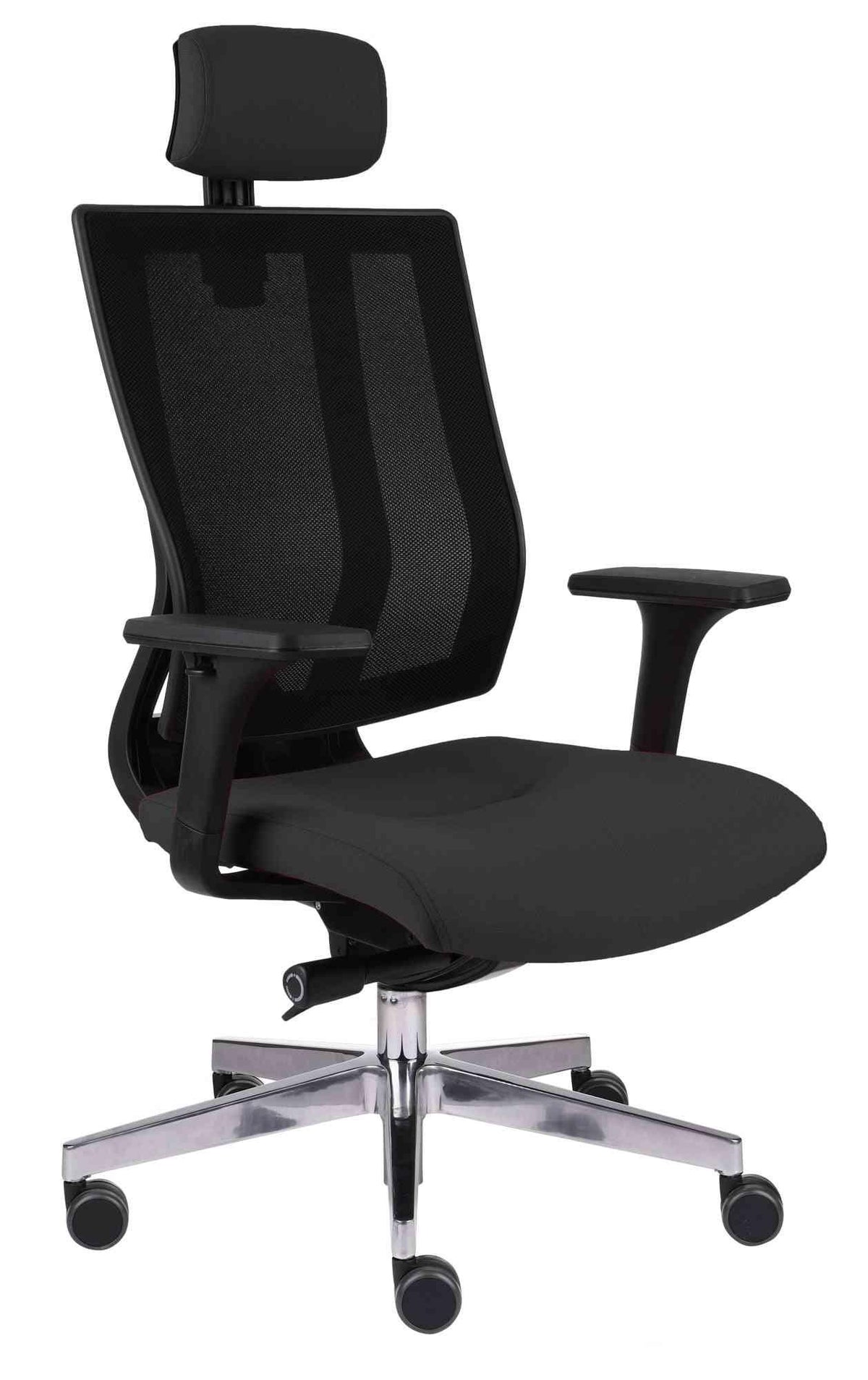 Kontoritool MaxPro BS HD Black | Chrome Note – Hõbedane / Must