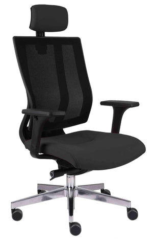 Kontoritool MaxPro BS HD Black | Chrome Note – Hõbedane / Must