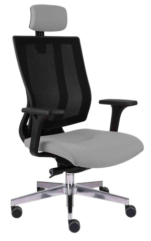 Kontoritool MaxPro BS HD Black | Chrome Note – Hõbedane / Hall