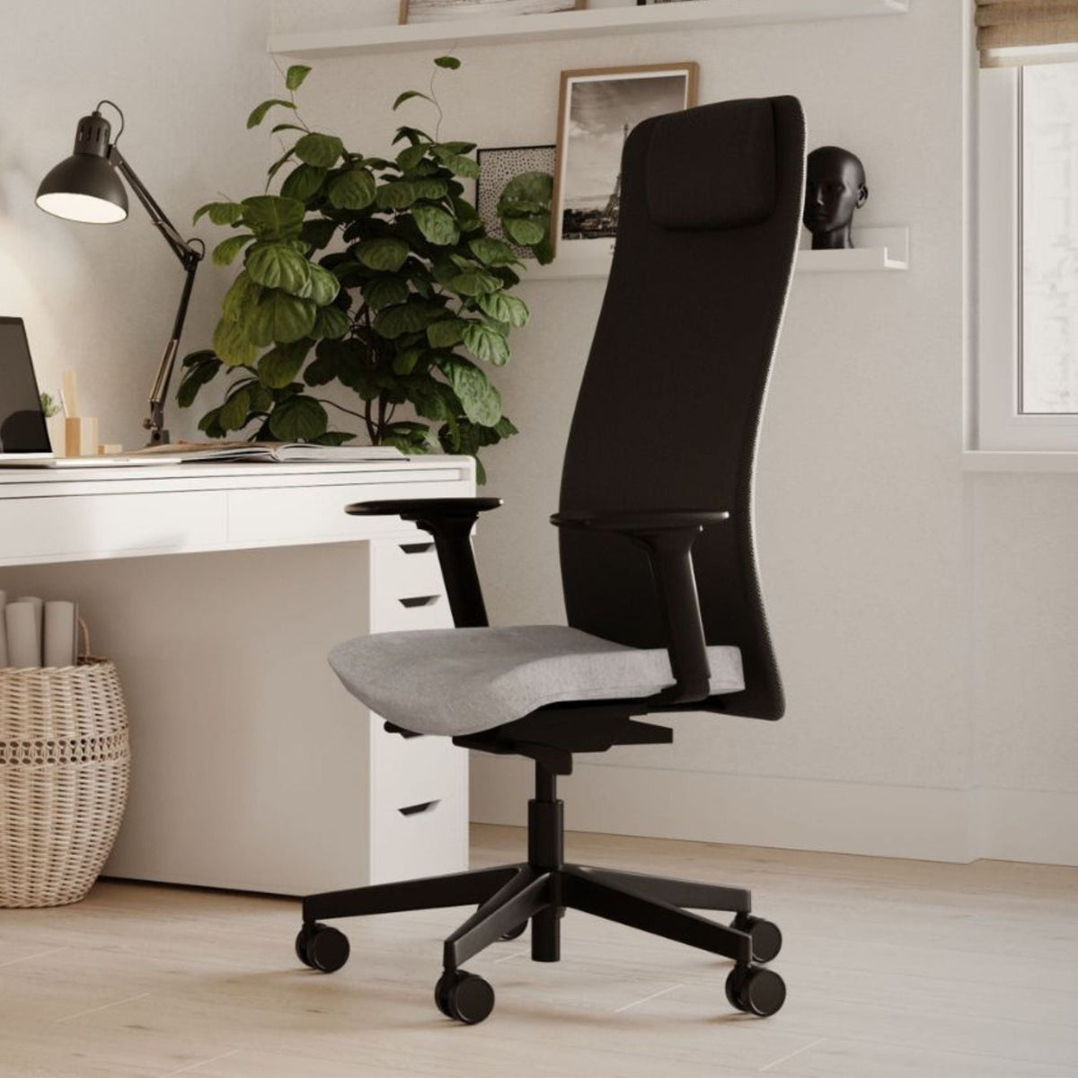 Kontoritool Mike 2 B SM Black Seattle