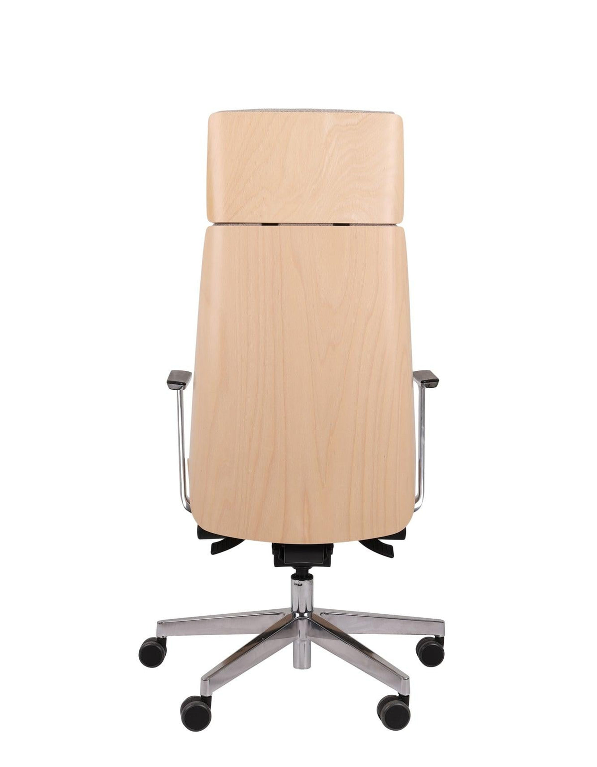 Kontoritool MoonWood HD Beech Wood All Chrome Seattle