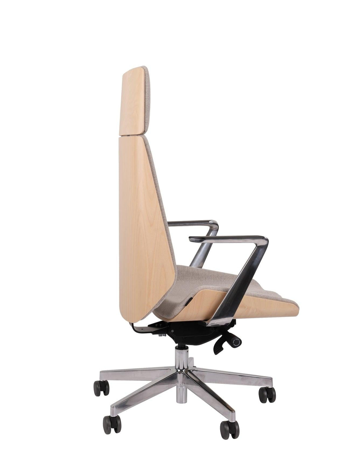 Kontoritool MoonWood HD Beech Wood All Chrome Seattle
