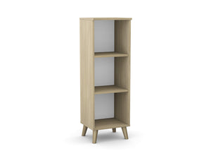 Kontoririiul Flexx, 3 riiulit, 1090 x 400 x 355 mm – Merevaigutamm / Puitjalad