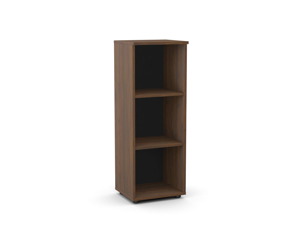 Kontoririiul Flexx, 3 riiulit, 1090 x 400 x 355 mm – Pähklipuu / Plastjalad