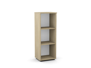 Kontoririiul Flexx, 3 riiulit, 1090 x 400 x 355 mm – Merevaigutamm / Plastjalad