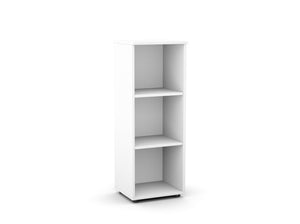 Kontoririiul Flexx, 3 riiulit, 1090 x 400 x 355 mm – Valge / Plastjalad