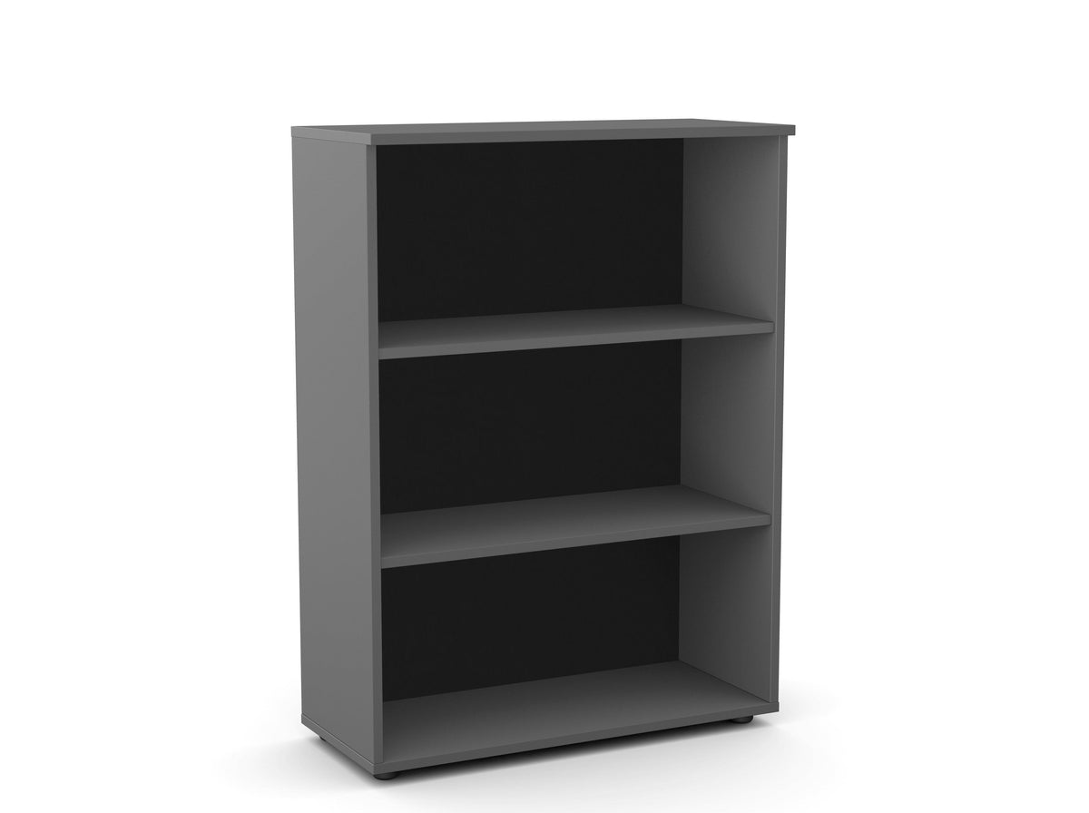 Bürooriiul Flexx, 3 riiulit, 1090 x 800 x 355 mm – Grafiit / Plastjalad