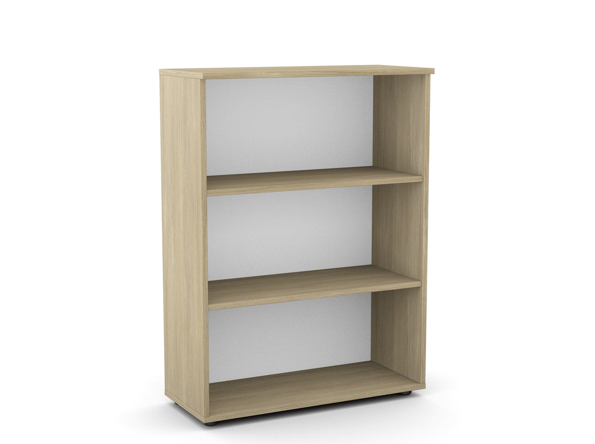Bürooriiul Flexx, 3 riiulit, 1090 x 800 x 355 mm – Merevaigune tamm / Plastjalad