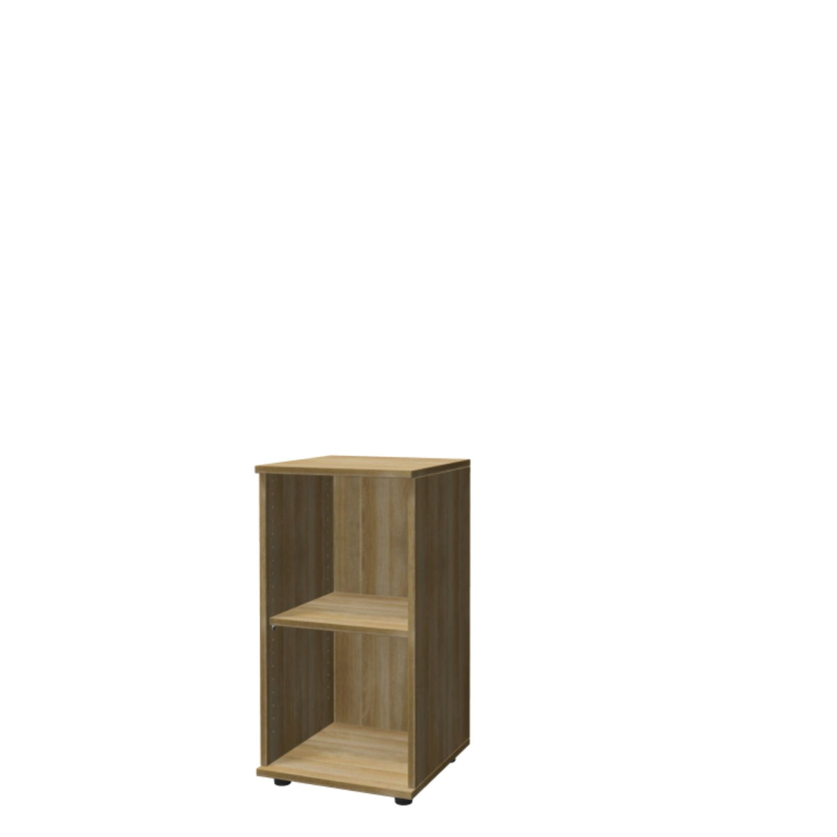 Kontoririiul THEO, 2 avatud riiuliga, 745 x 400 x 375 mm – Ameerika tamm