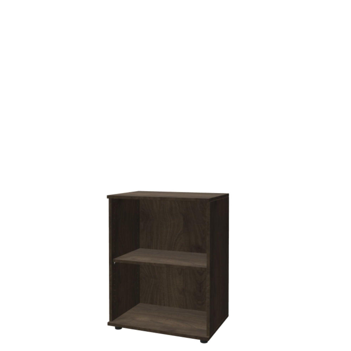 Kontoririiul THEO, 2 avatud riiuliga, 745 x 600 x 375 mm – pähkel
