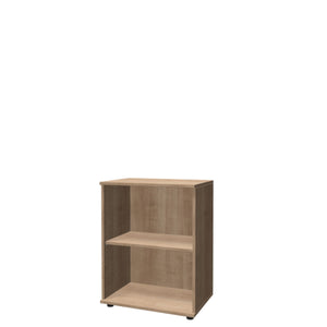 Kontoririiul THEO, 2 avatud riiuliga, 745 x 600 x 375 mm – Ameerika tamm