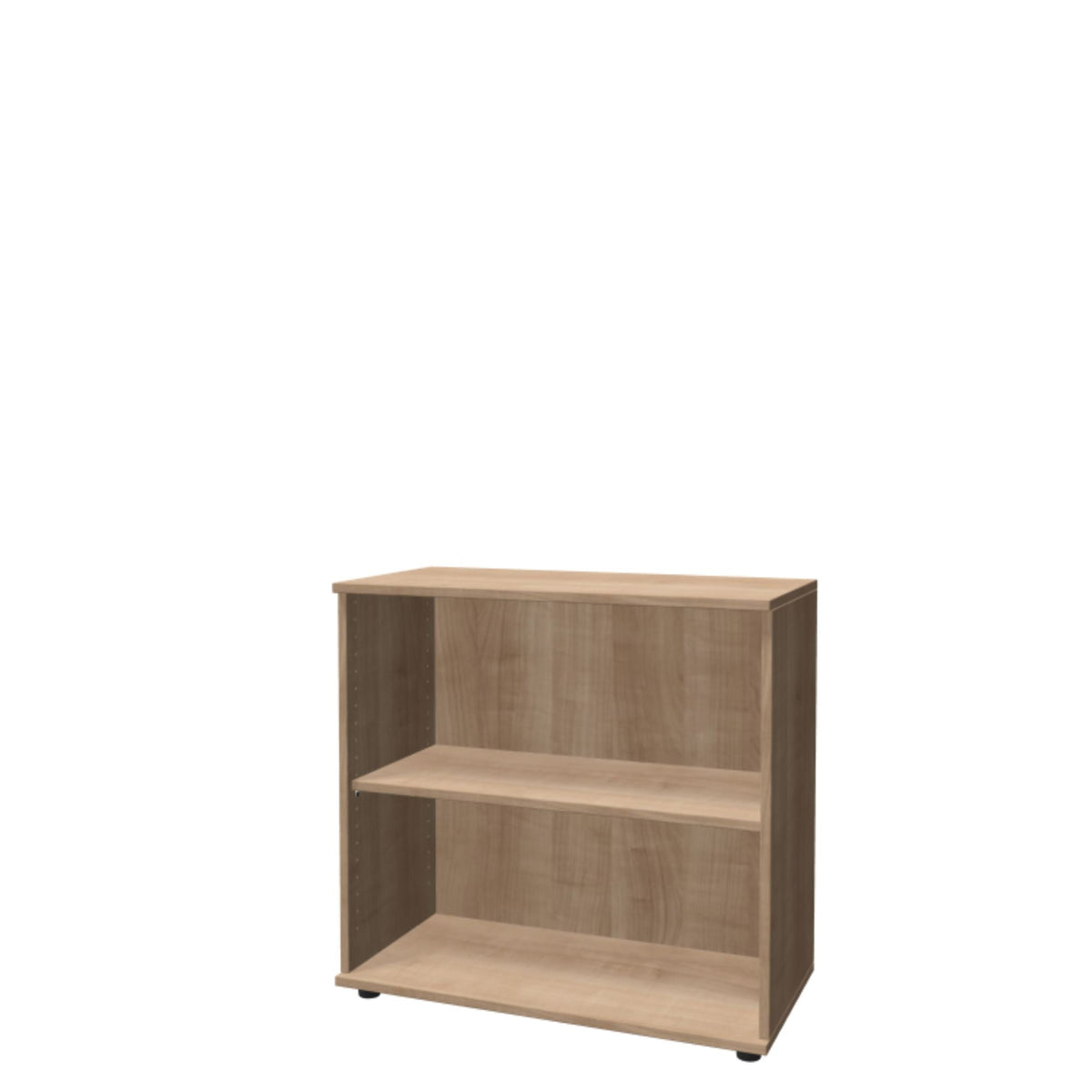 Kontoririiul THEO, 2 avatud riiuliga, 745 x 800 x 375 mm – Ameerika tamm