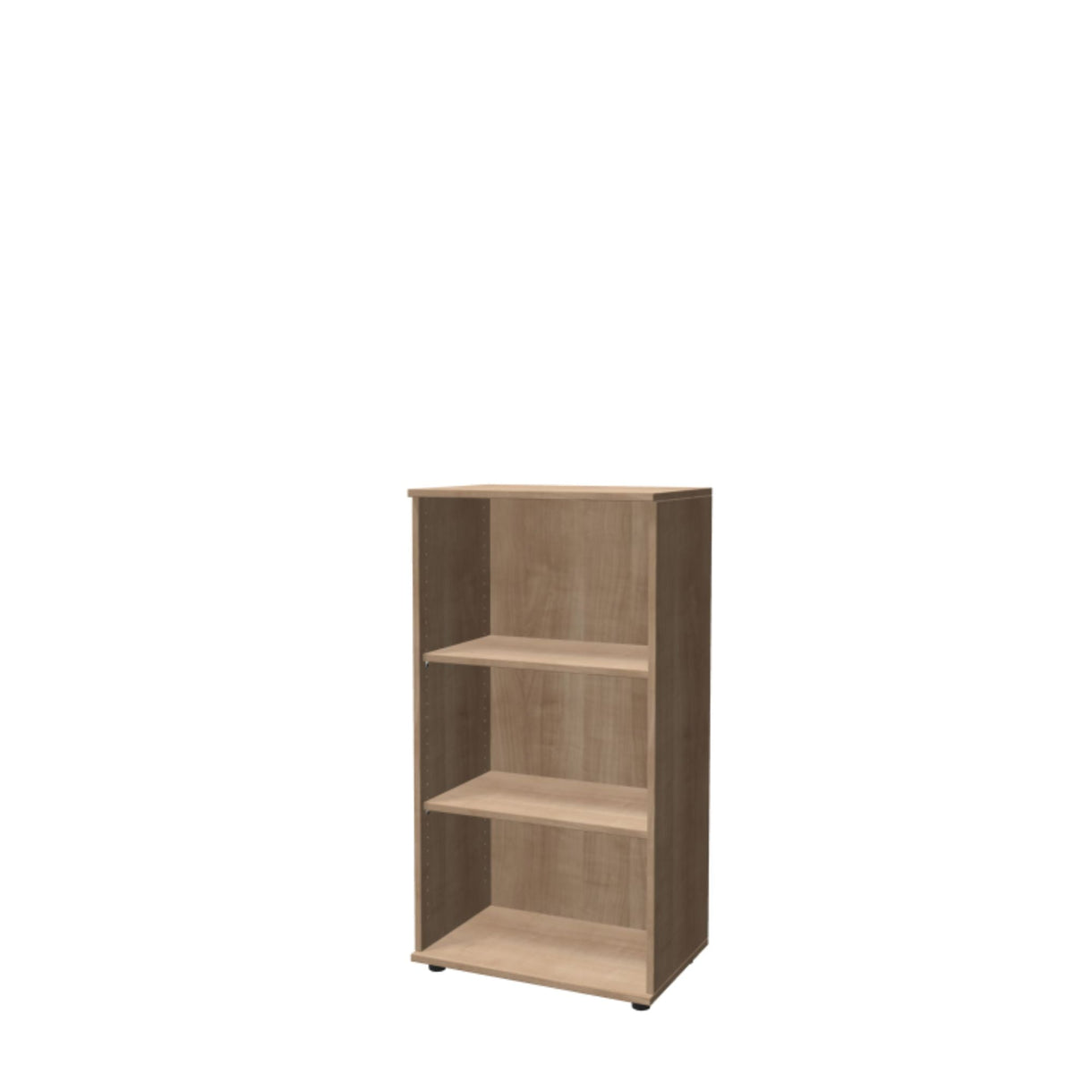 Kontoririiul THEO, 3 avatud riiuliga, 1100 x 600 x 375 mm – Ameerika tamm