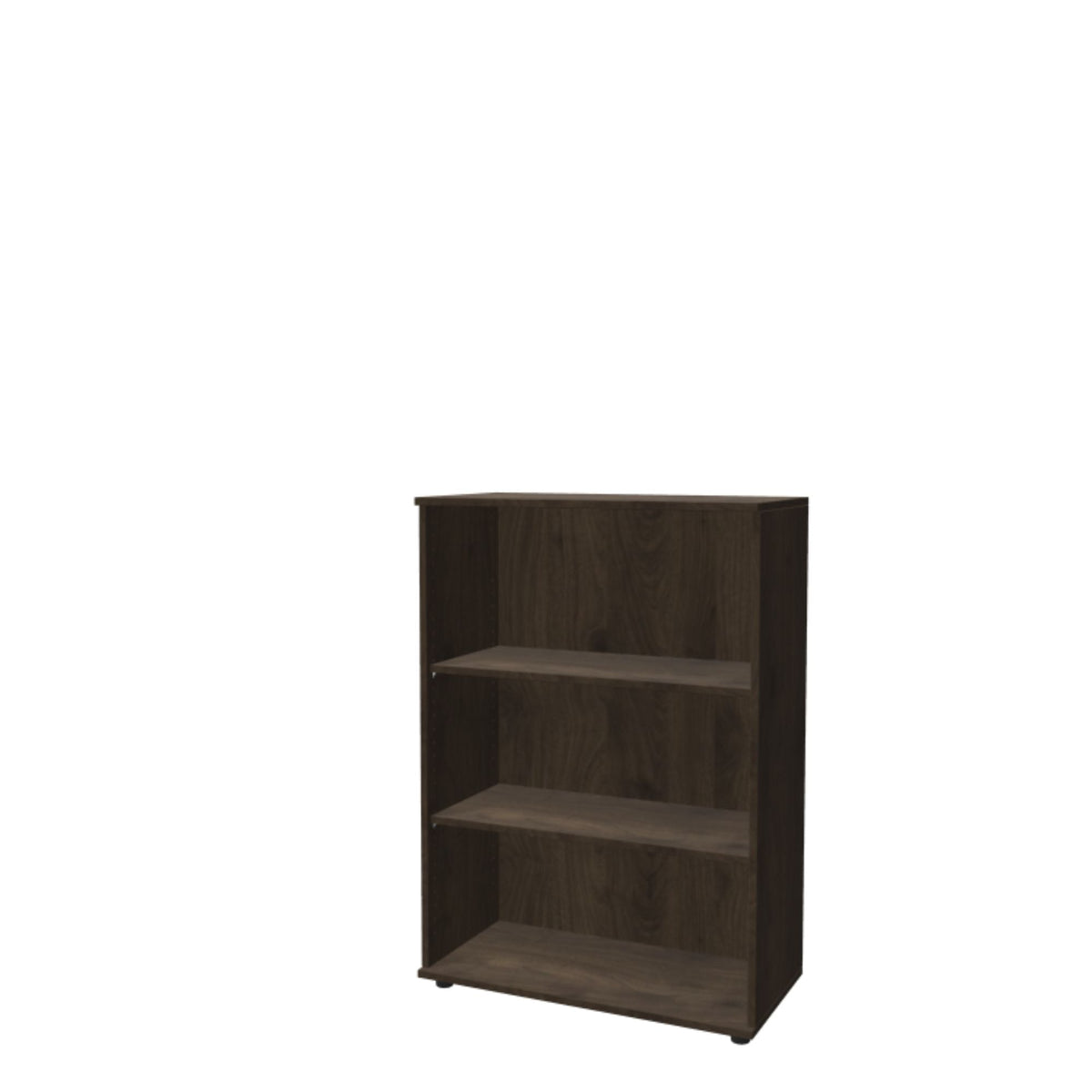 Kontoririiul THEO, 3 avatud riiuliga, 1100 x 800 x 375 mm – Pähklipuit