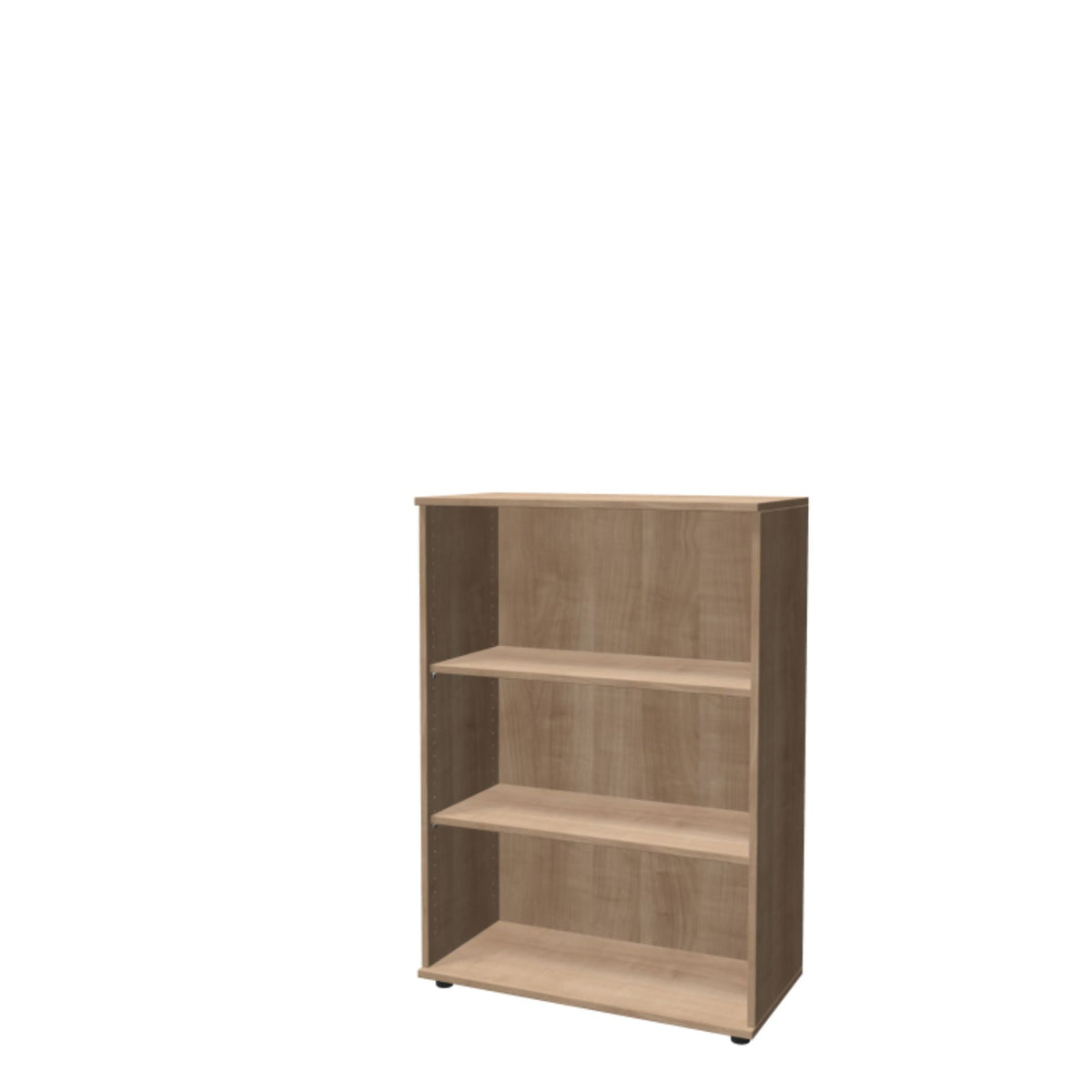 Kontoririiul THEO, 3 avatud riiuliga, 1100 x 800 x 375 mm – Ameerika tamm