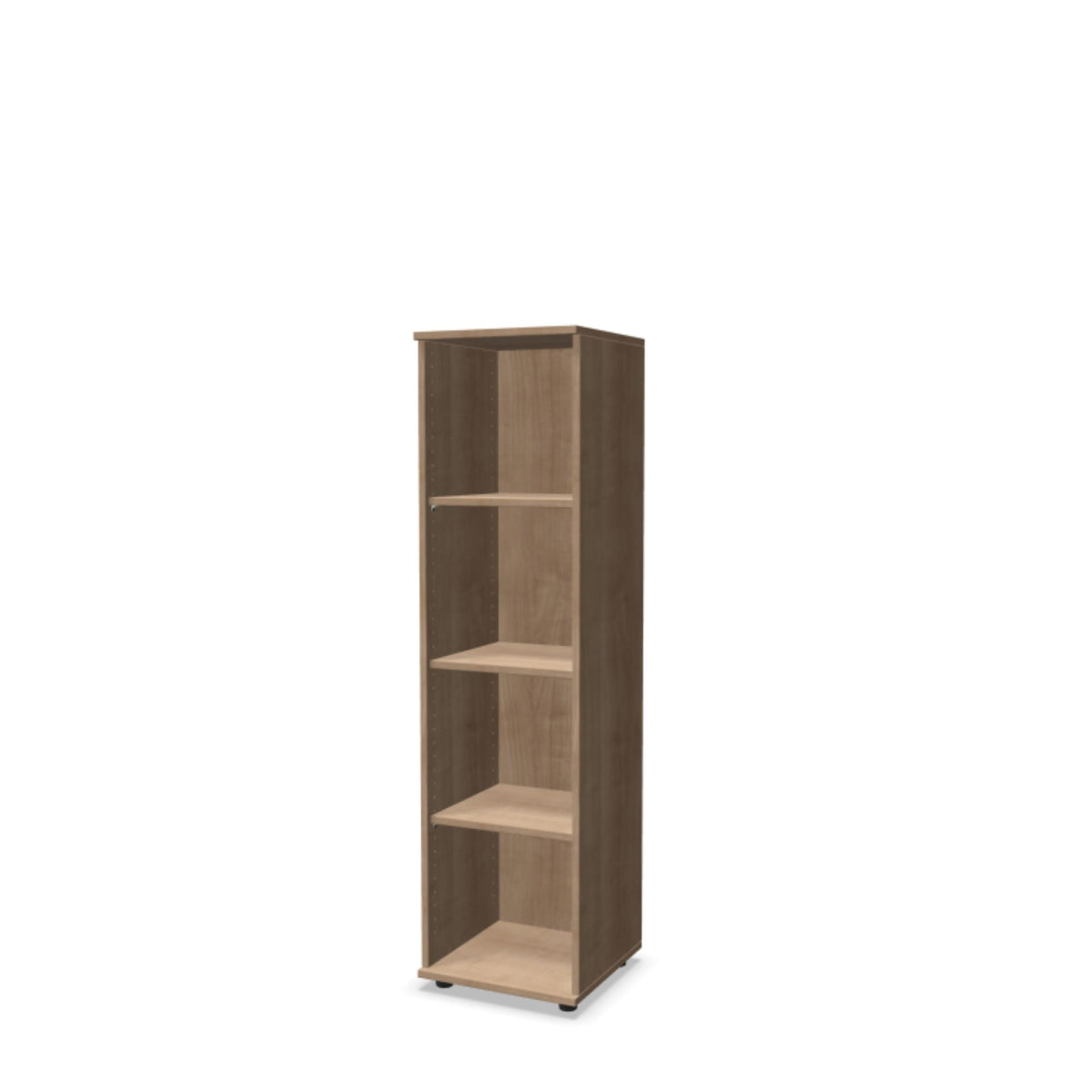 Kontoririiul THEO, 4 avatud riiuliga, 1450 x 400 x 375 mm – Ameerika tamm