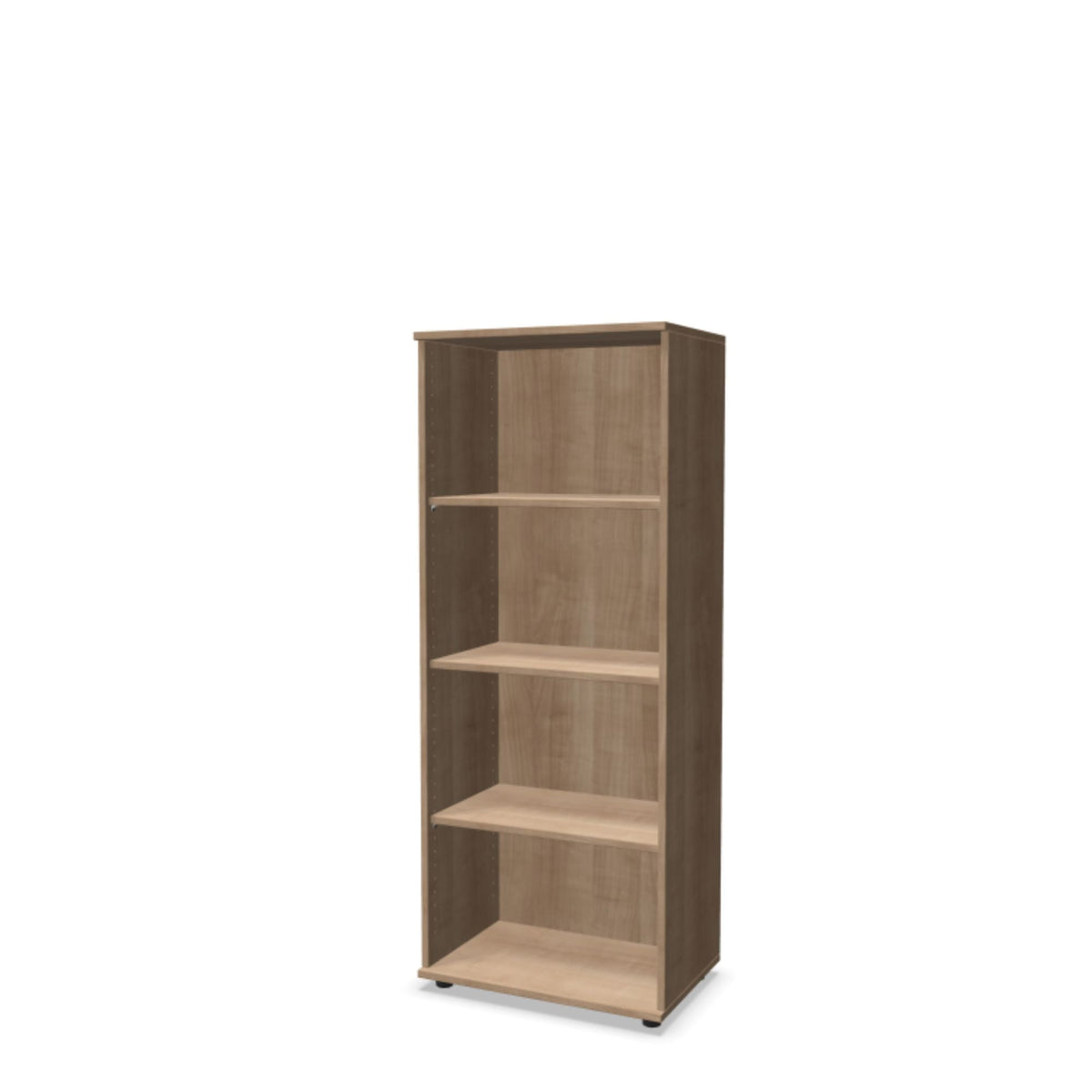 Kontoririiul THEO, 4 avatud riiuliga, 1450 x 600 x 375 mm – Ameerika tamm
