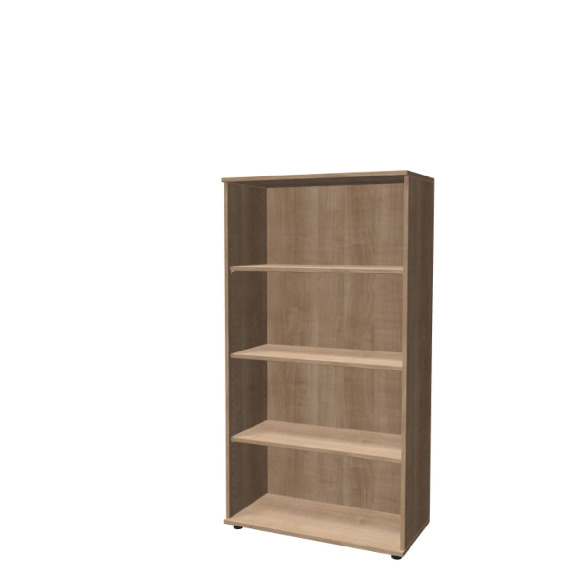 Kontoririiul THEO, 4 avatud riiuliga, 1450 x 800 x 375 mm – Ameerika tamm
