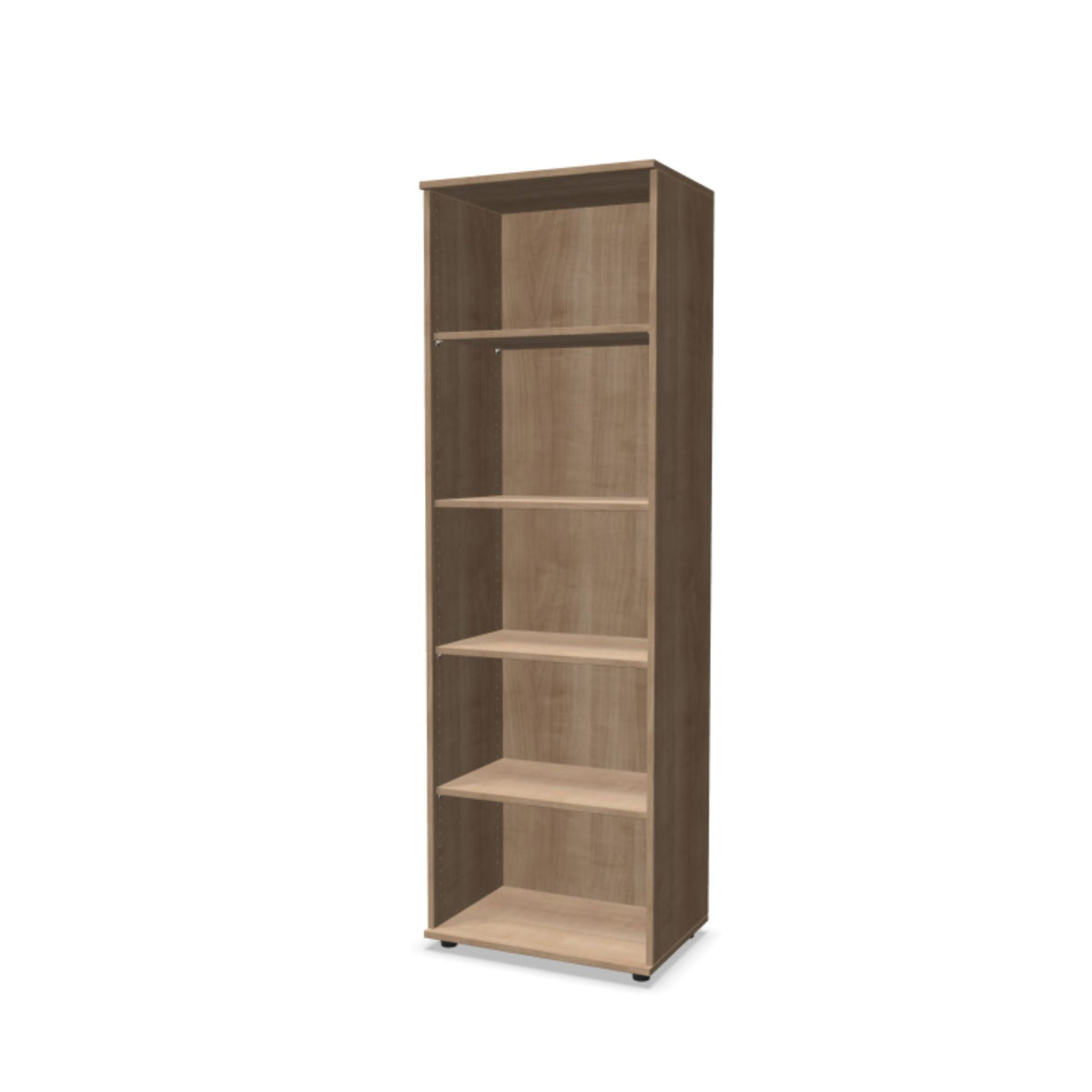 Bürooriiul THEO, 5 avatud riiuliga, 1800 x 600 x 375 mm – Ameerika tamm