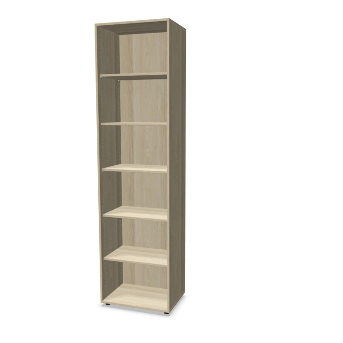 Kontoririiul THEO, 6 avatud riiuliga, 2150 x 600 x 375 mm – Nabucco