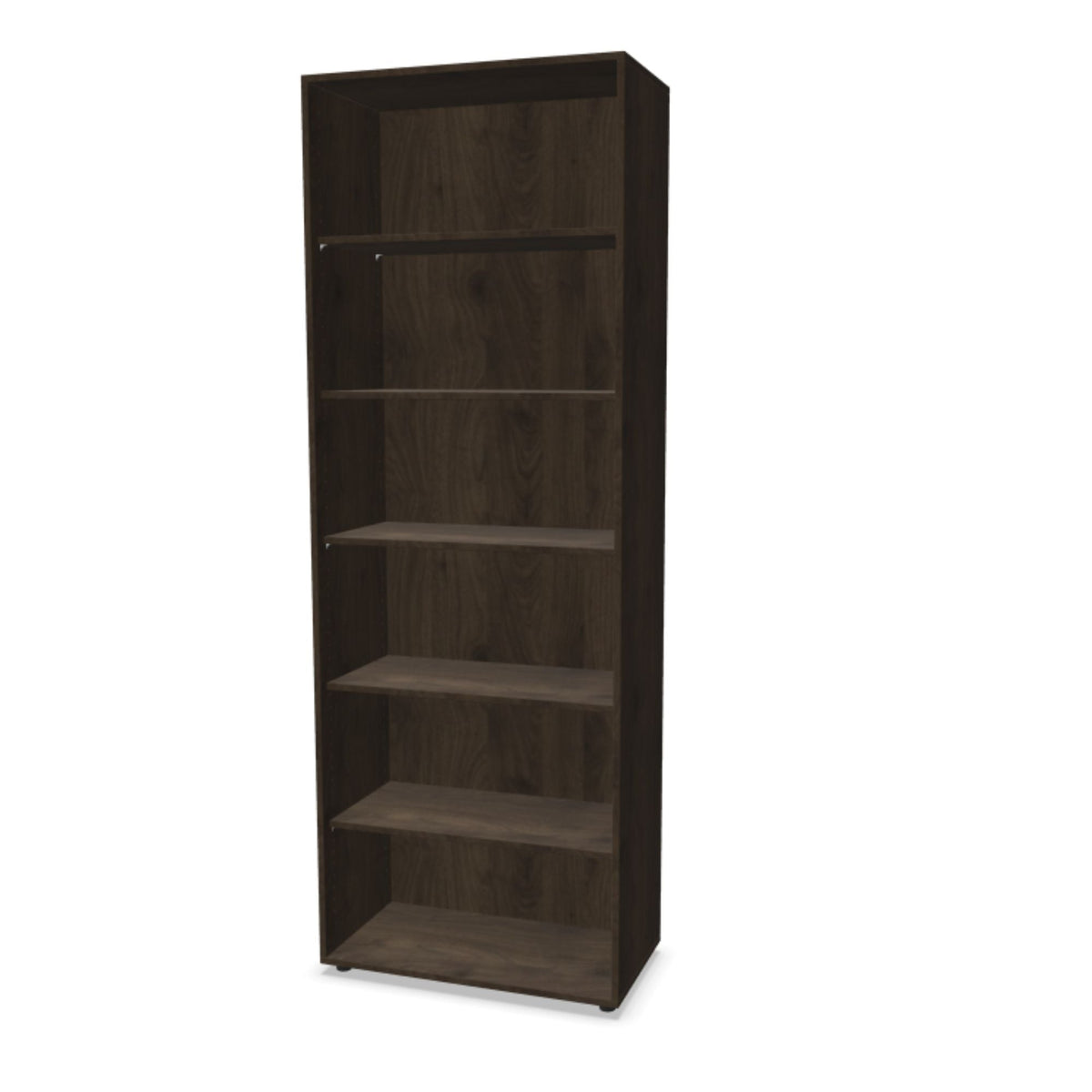 Kontoririiul THEO, 6 avatud riiuliga, 2150 x 800 x 375 mm – Pähklipuit