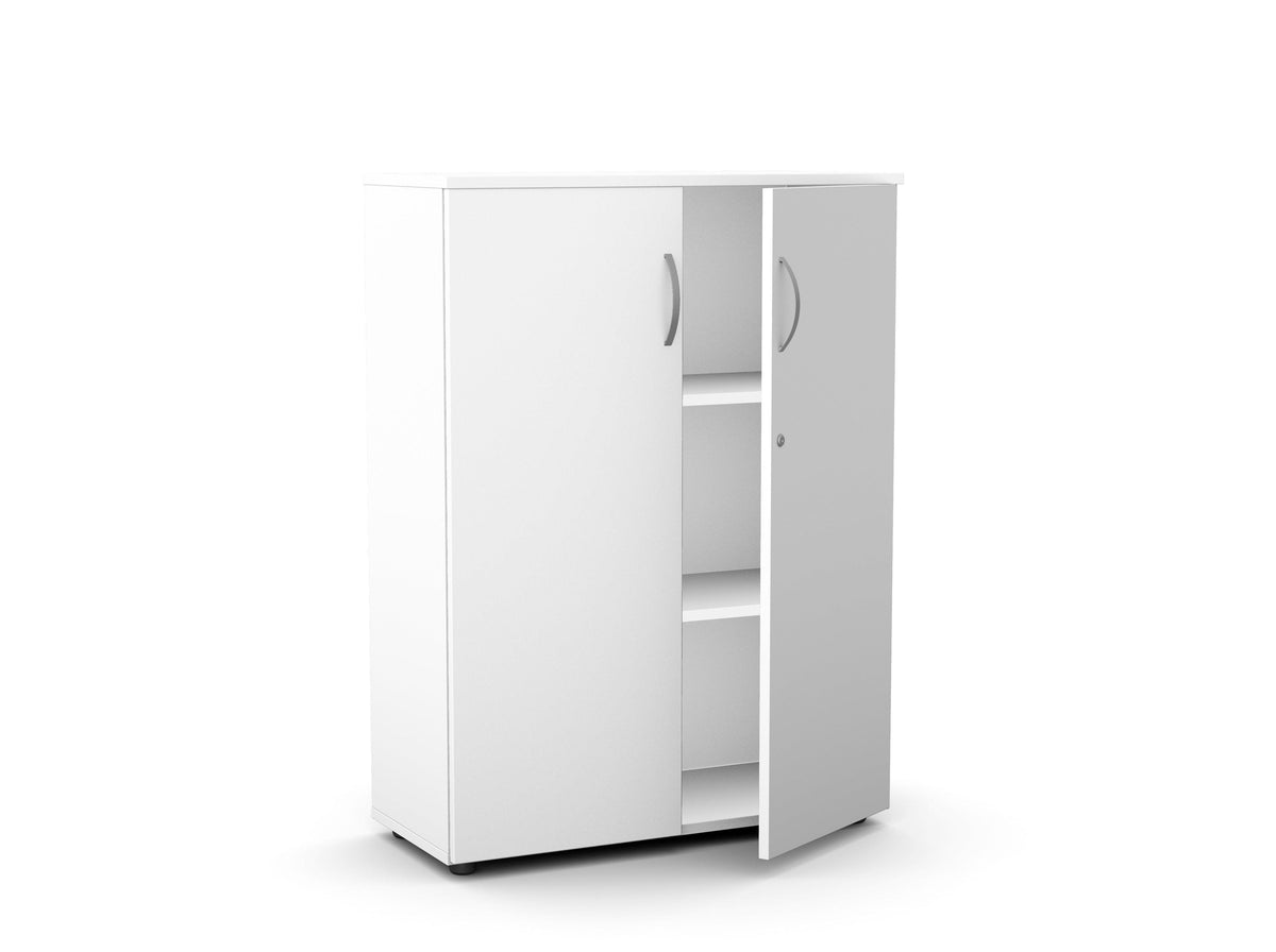 Bürookapp Flexx, 1190 x 800 x 355 mm – valge / plastjalad