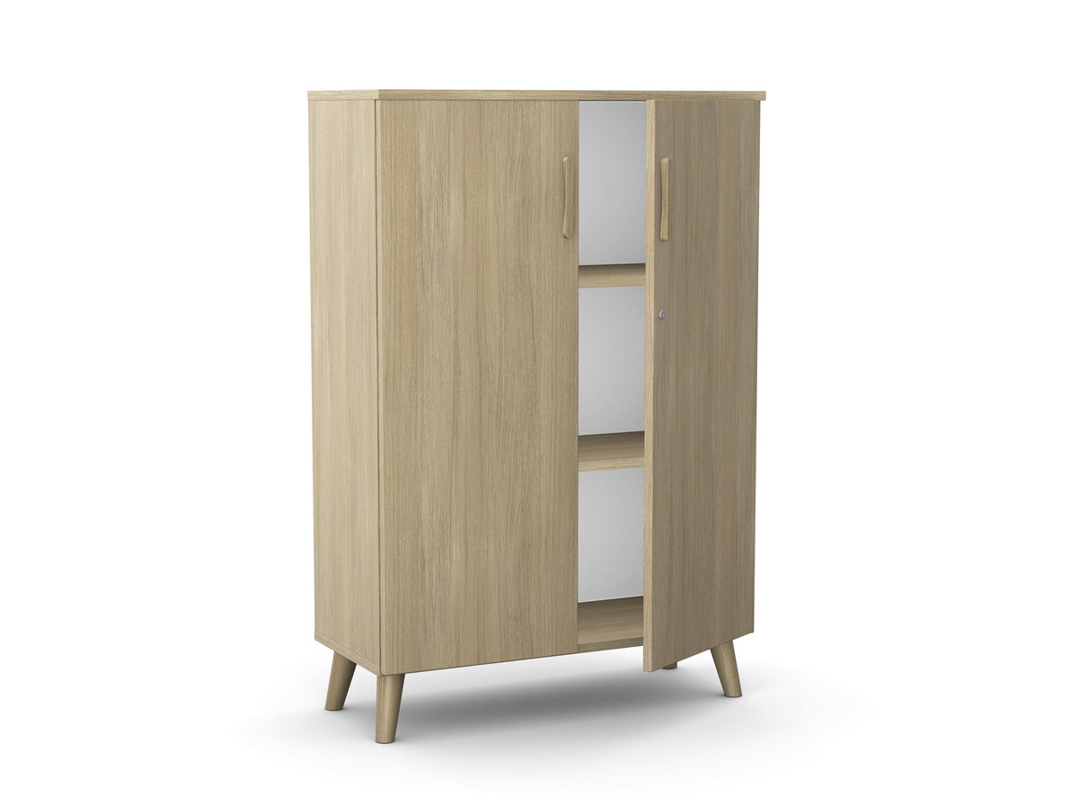 Bürookapp Flexx, 1190 x 800 x 355 mm – merevaigutamm / puitjalad
