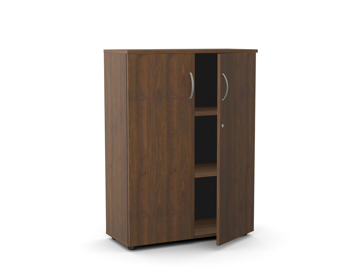 Bürookapp Flexx, 1190 x 800 x 355 mm – pähklipuu / plastjalad