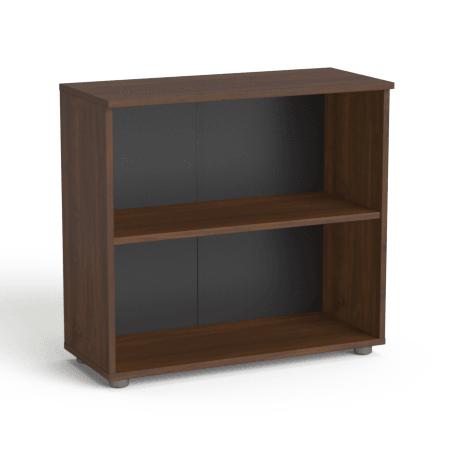 Kontorikapp Flexx, 2 riiuliga, 742 x 800 x 355 mm – pähkel