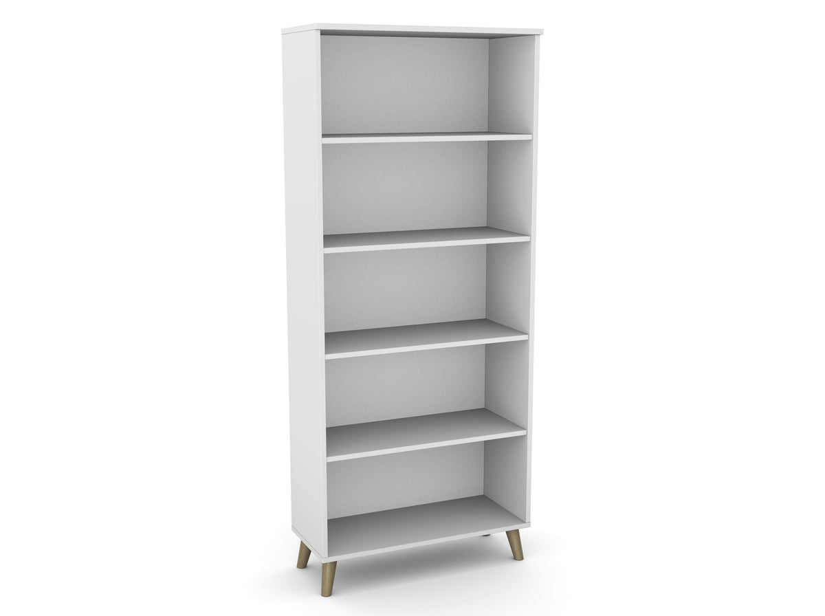 Bürookapp Flexx, 5 avatud riiuliga, 1800 x 800 x 355 mm