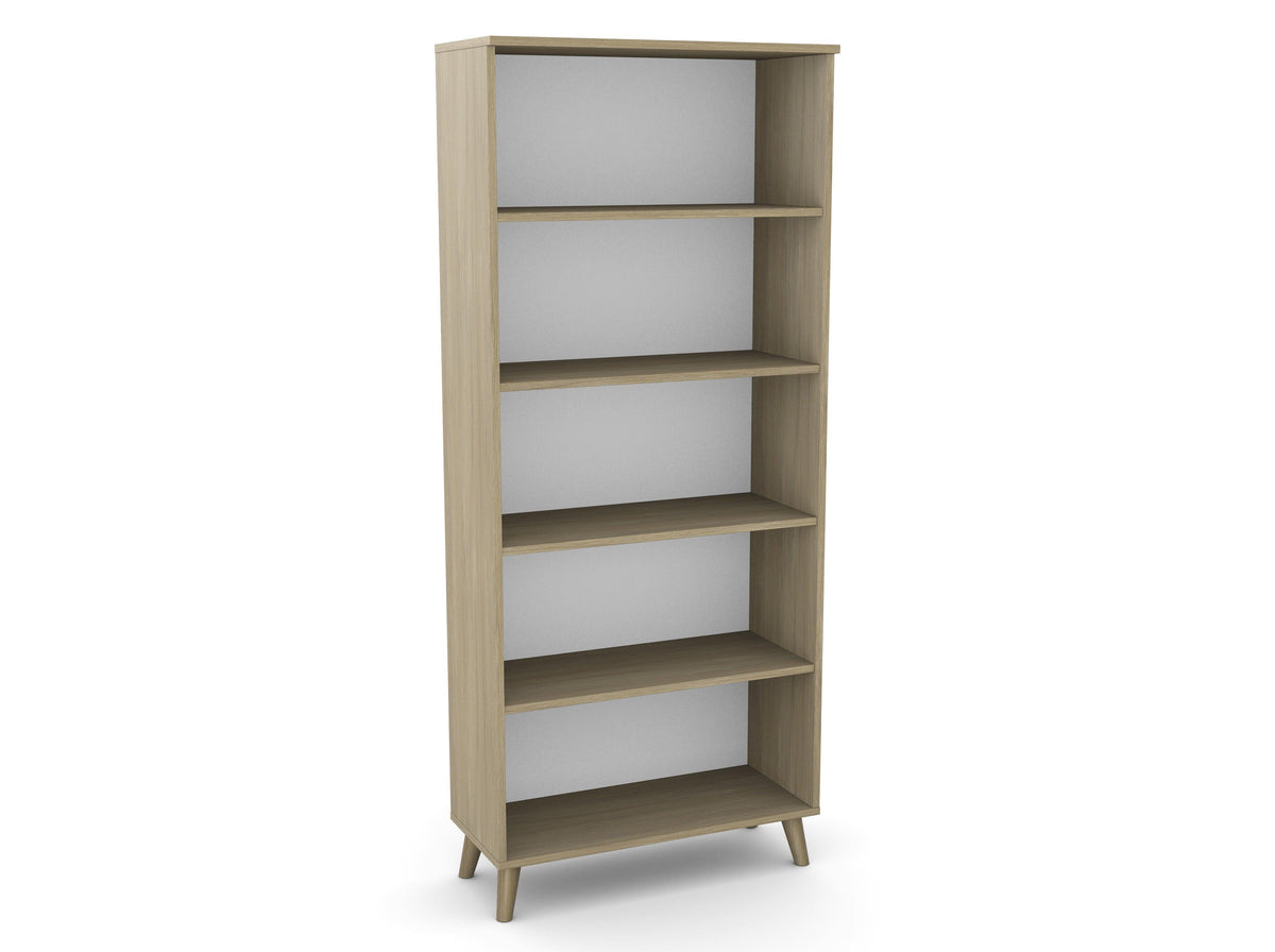 Bürookapp Flexx, 5 avatud riiuliga, 1800 x 800 x 355 mm
