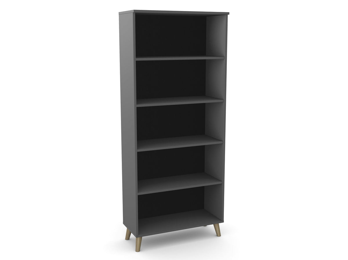 Bürookapp Flexx, 5 avatud riiuliga, 1800 x 800 x 355 mm