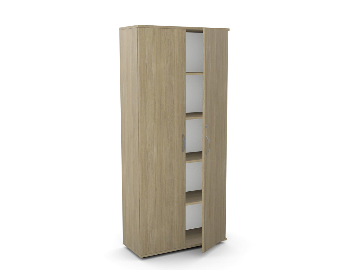 Kontorikapp Flexx, 5 riiuliga, 1800 x 800 x 355 mm – Merevaigutamm / Plastjalad