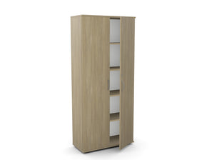 Kontorikapp Flexx, 5 riiuliga, 1800 x 800 x 355 mm – Merevaigutamm / Plastjalad