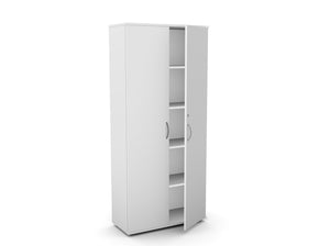 Kontorikapp Flexx, 5 riiuliga, 1800 x 800 x 355 mm – Valge / Plastjalad