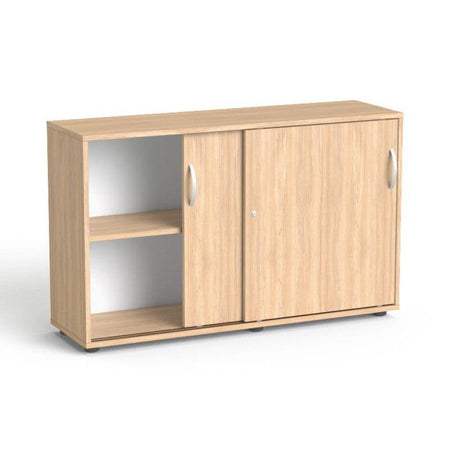 Flexx kontorikapp lükanduste ja 2 riiuliga, 742 x 1200 x 355 mm – merevaigutamm / merevaigutamm