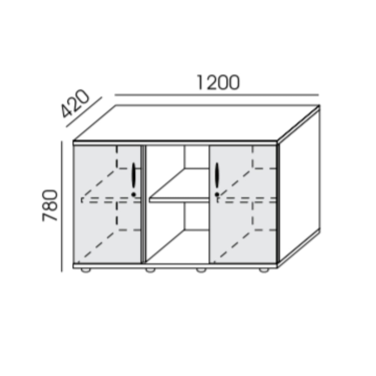 Kontorikapp NUWO COMBI S, 780x1200x420 mm, konfigureeritav