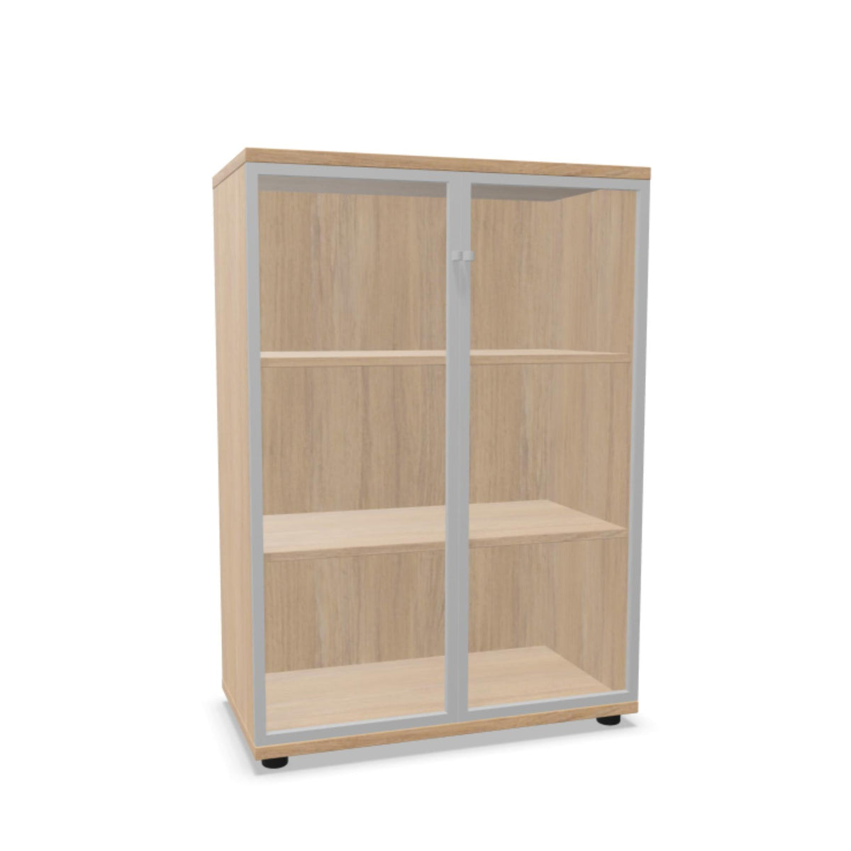 Kontorikapp NUWO GLASS, 3 riiulit, 1140x800x420 mm, konfigureeritav
