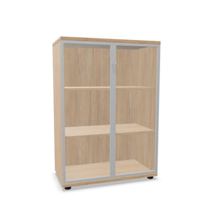 Kontorikapp NUWO GLASS, 3 riiulit, 1140x800x420 mm, konfigureeritav