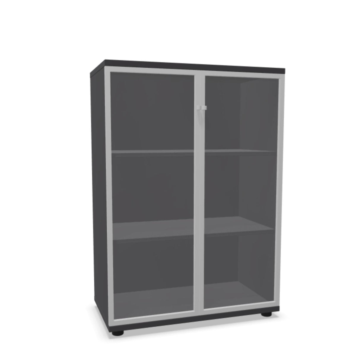 Kontorikapp NUWO GLASS, 3 riiulit, 1140x800x420 mm, konfigureeritav
