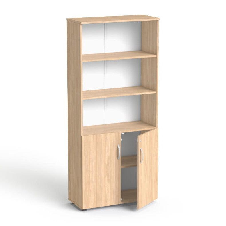 Bürookappide komplekt Flexx One, kolm kappi, kogulaius 256 cm, merevaigutooni tamm